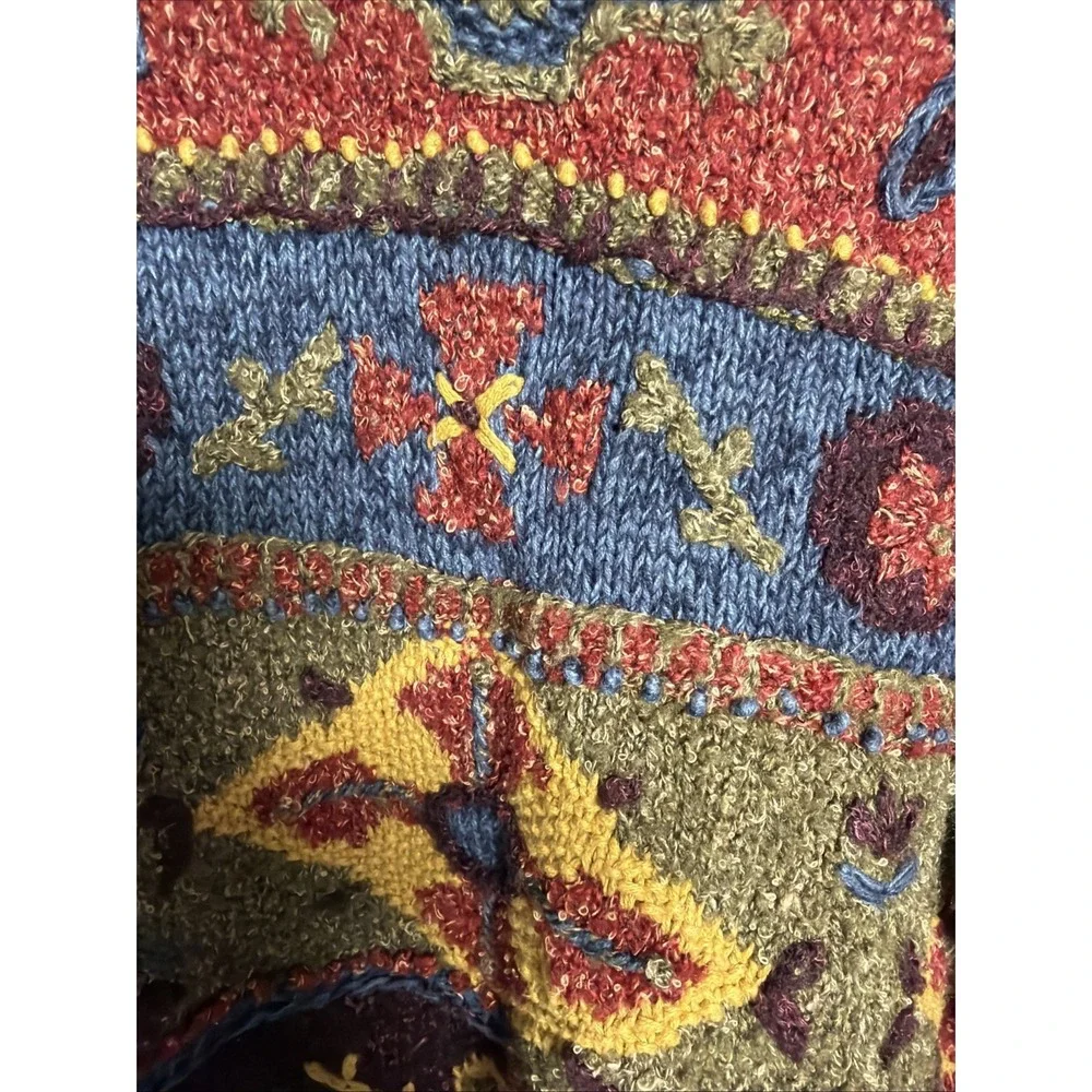 Vintage Susan Bristol Knit Floral Cardigan Size‎ PS Y2K 2000 Long Sleeve Warm